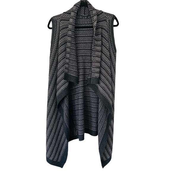 Theory Sweater Vest Duster Sleeveless Open Front Wool Blend Medium - Picture 1 of 5